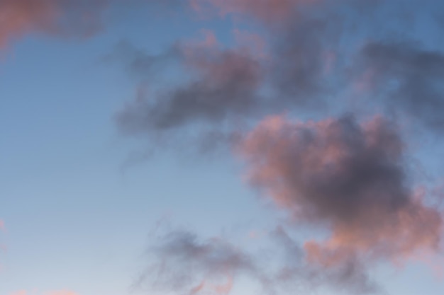 Clouds sunset background Pastel delicate shades of the sky