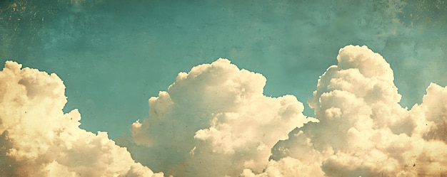 clouds with a blue sky and a green background