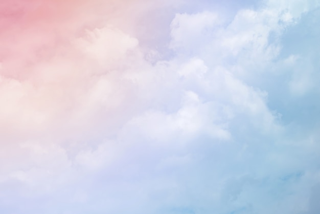 Clouds with a pastel colors