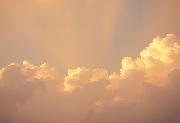 Clouds with a warm golden glow