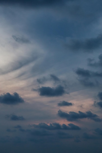 Cloudscape during a dark and colorful sunset