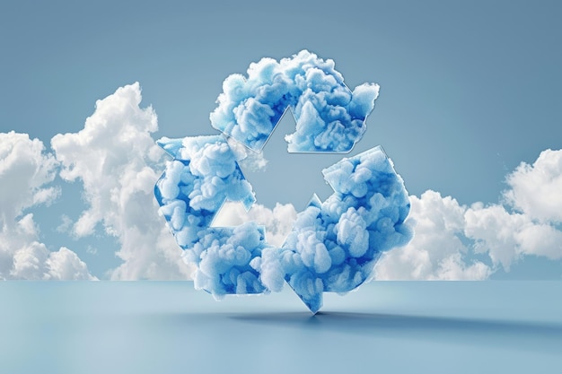 CloudShaped Icon Representing Recycling Efforts