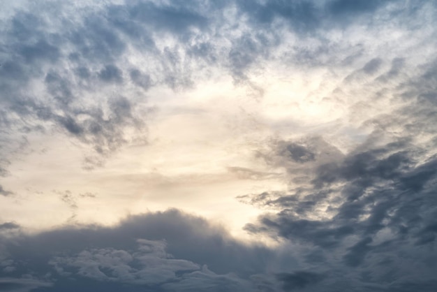 Cloudy sky after rain natural background