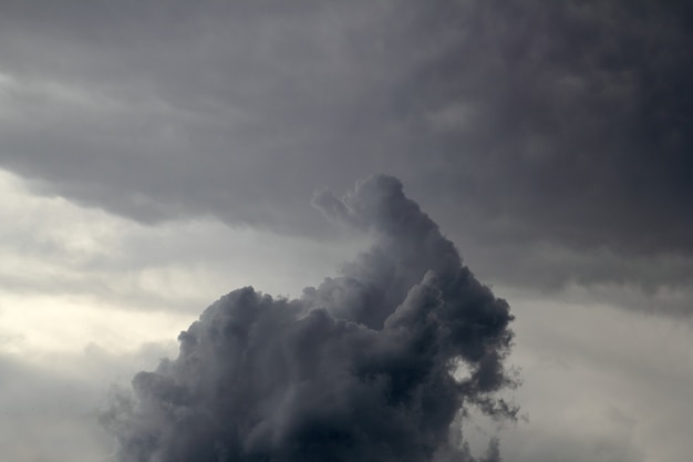 Cloudy sky magic shapes silhouettes gray clouds