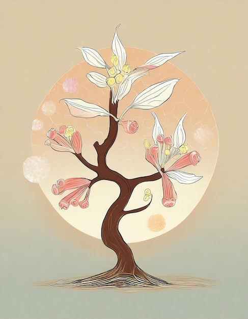 Clove tree illustration