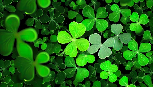 Clover background for St Patricks Day Ai render