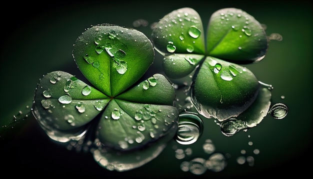 Clover background for St Patricks Day Ai render