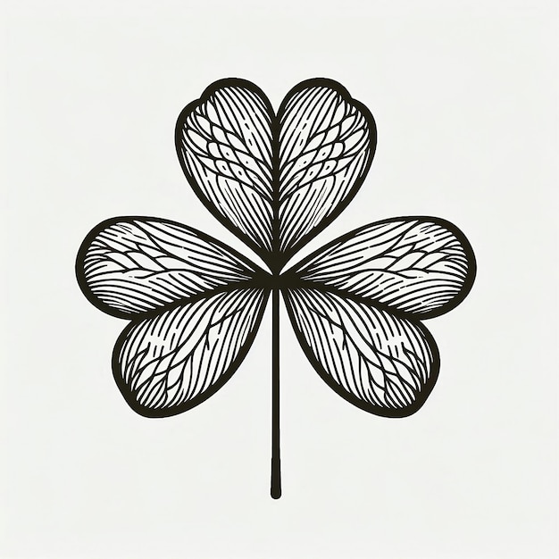 Photo clover leaf line art