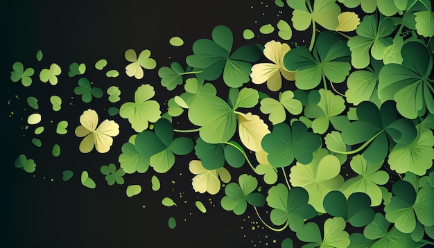 Clovers background St Patrick's Day a day of pride for Ireland generated ai