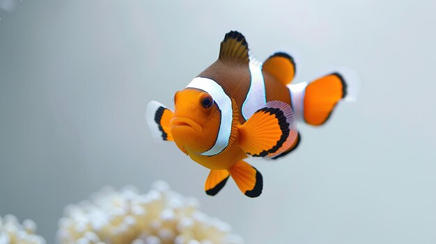 Photo clown fish orange white isolated on a white background