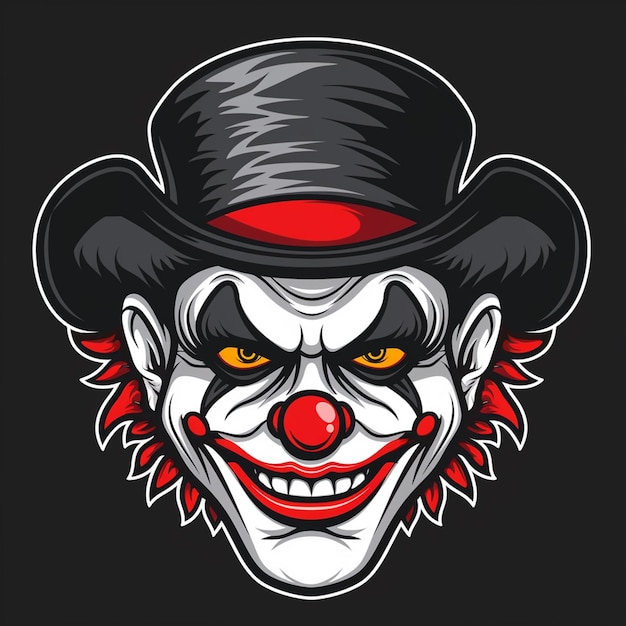 clown vector logo isolated on background