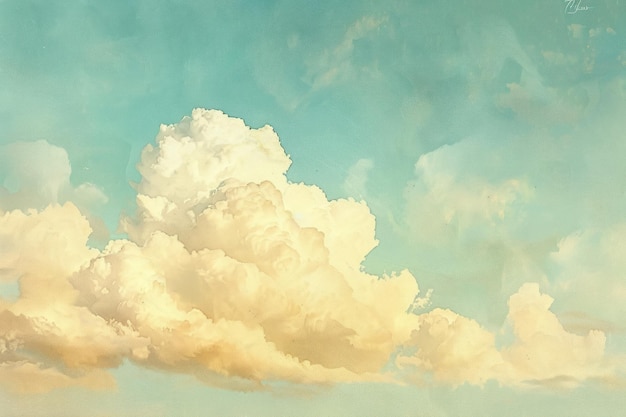 Photo clsoe up on pale sky and cloud painting outdoors cumulus