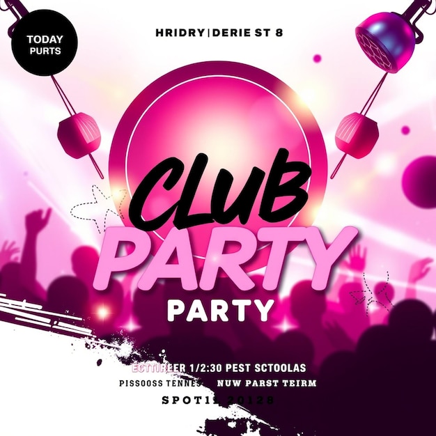 Club party flyer social media post template