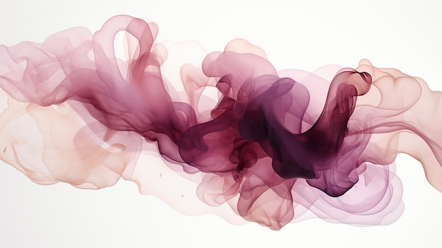 Cluster of Plum and Cream Abstract Watercolor