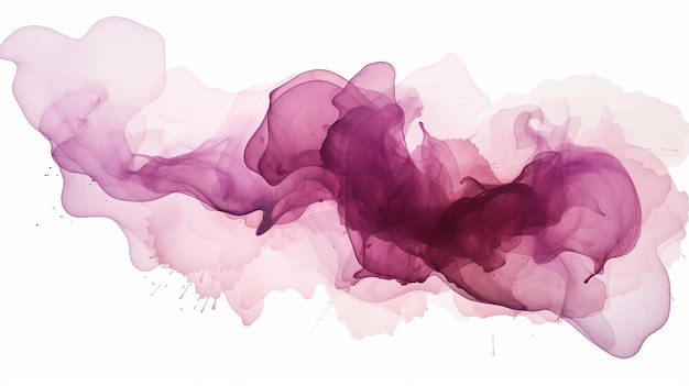 Cluster of Plum and Cream Abstract Watercolor