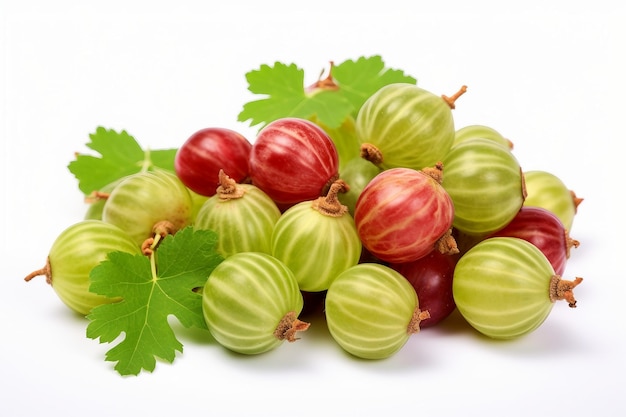 A Cluster of Red and Green Gooseberries Generative Ai