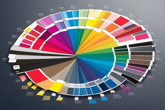 CMYK press color chart Vector illustration EPS 10