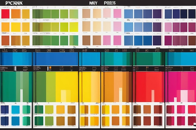 CMYK press color chart Vector illustration EPS 10