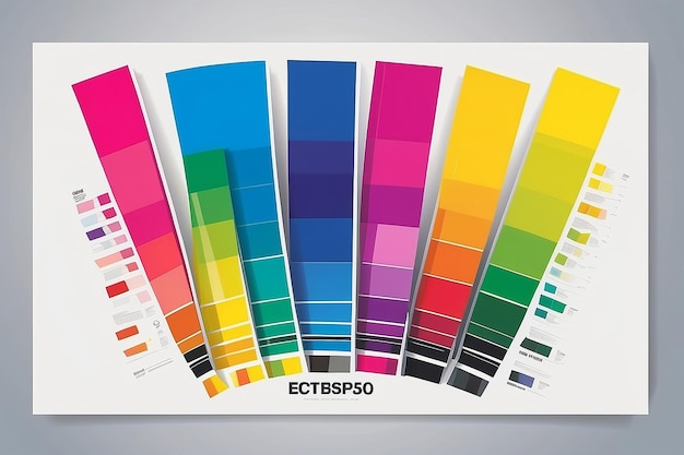 Photo cmyk press color chart vector illustration eps 10