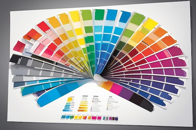 CMYK press color chart Vector illustration EPS 10