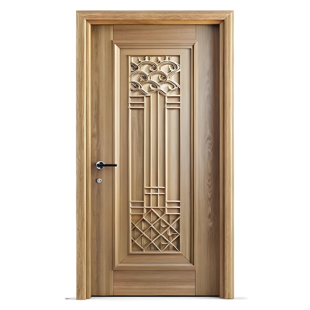 cnc design door on white background