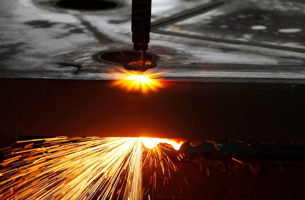 CNC Laser cutting of metal modern industrial technology