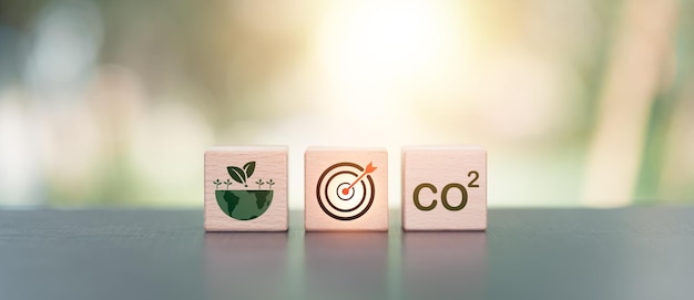 Photo co2 concept carbon dioxide emissions and industrial pollutvironmentally friendly industry