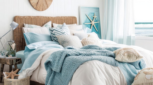 Coastal Bedroom Decor with Ocean View