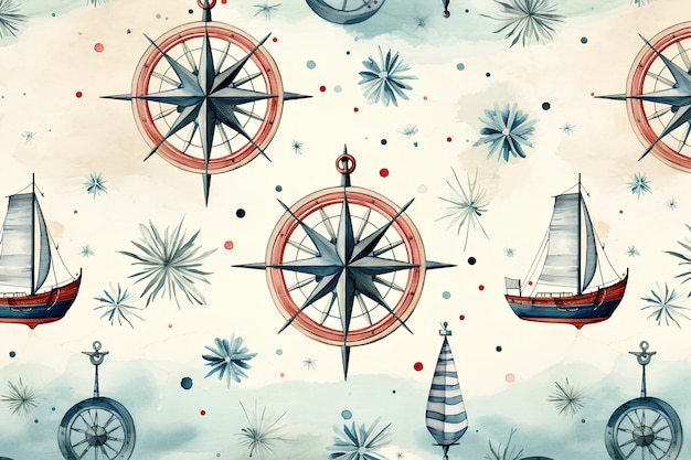 Coastal Breeze Lighthouse Pattern