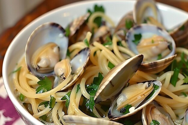 Coastal Comfort Food Clam Linguine Dressed in White Wine Sauce