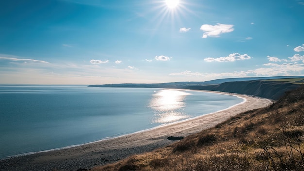 Coastal Serenity Under a Sunny Sky