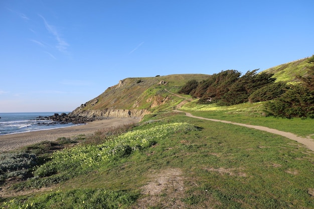 Coastal view along highway 1 in Pacifica california