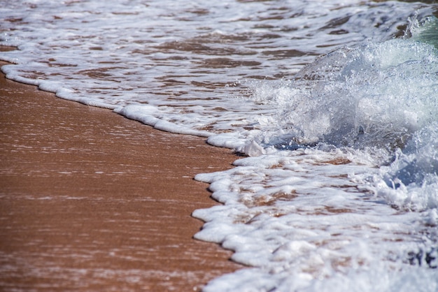 Coastline landscape Sea wave and sand