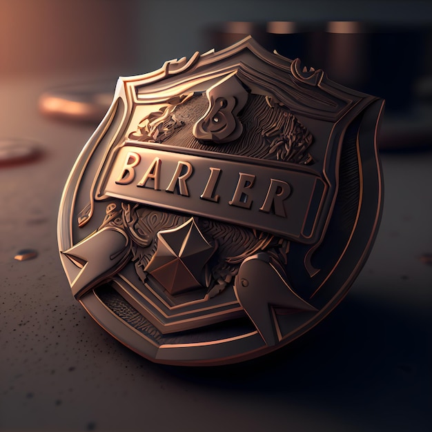 Coat of arms of the Russian Federation 3D rendering