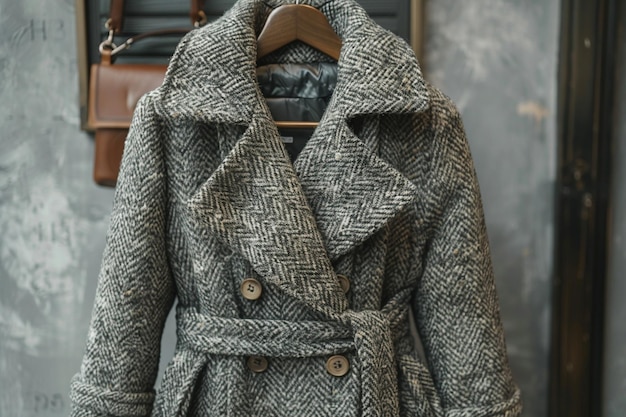 Photo a coat with a collar that says quot wool quot on it