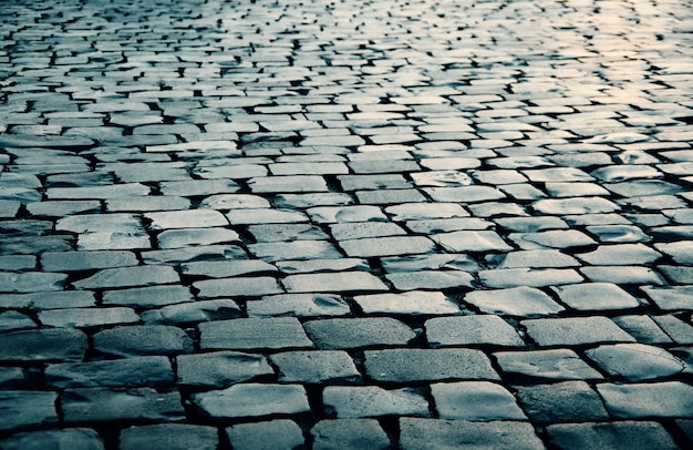 Cobbled road as background