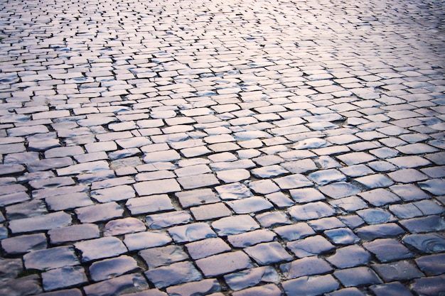 Cobbled road as background