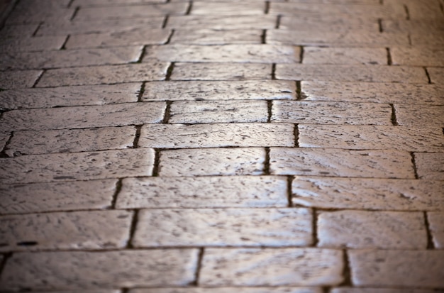 Photo cobblestone pavement closeup