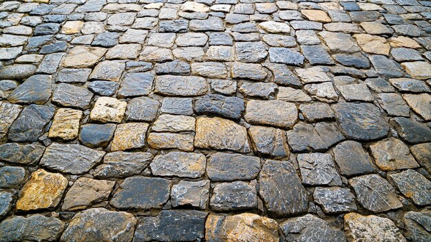 Photo cobblestone pavement texture rustic stone background