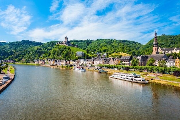 Cochem town aerial view Germany