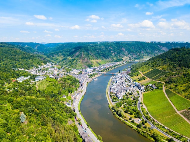 Cochem town aerial view Germany