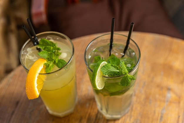 A cocktail at the bar of the restaurant