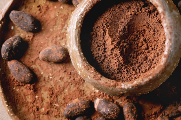 Cocoa powder in bowl