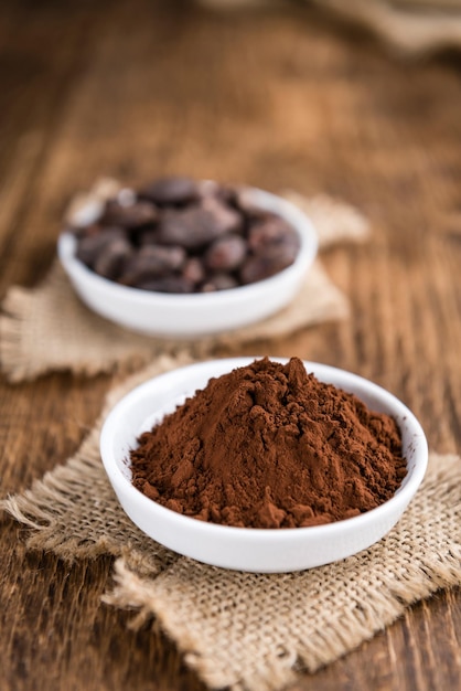 Photo cocoa powder