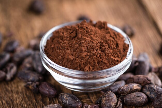 Photo cocoa powder