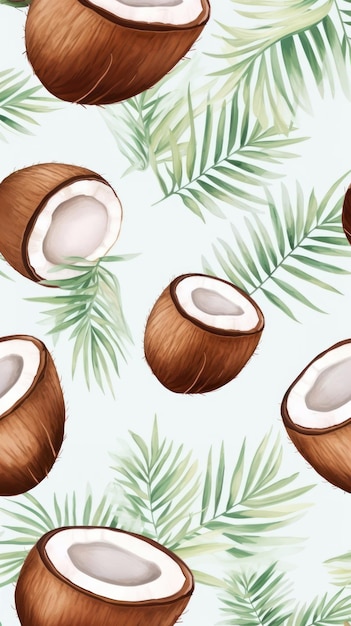 Coconut backgrounds pattern plant