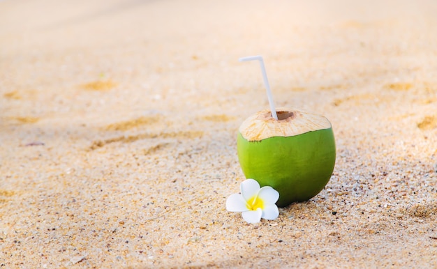 Coconut on a beach cocktail.