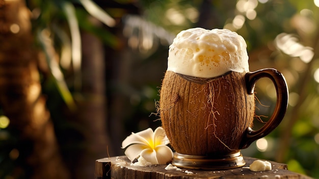 Coconut Beer in a Tropical Setting