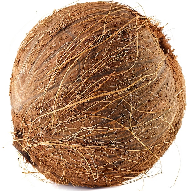 Coconut Fresh CloseUp on White Background