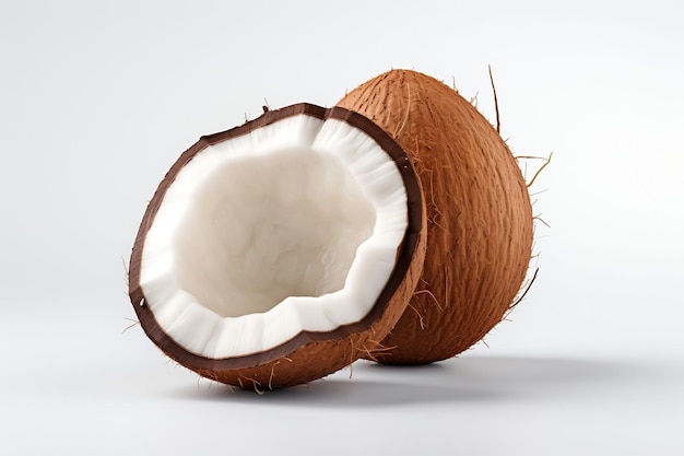 Coconut isolated on white background Generative Ai